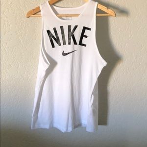 Womens White Nike Dri Fit Tank